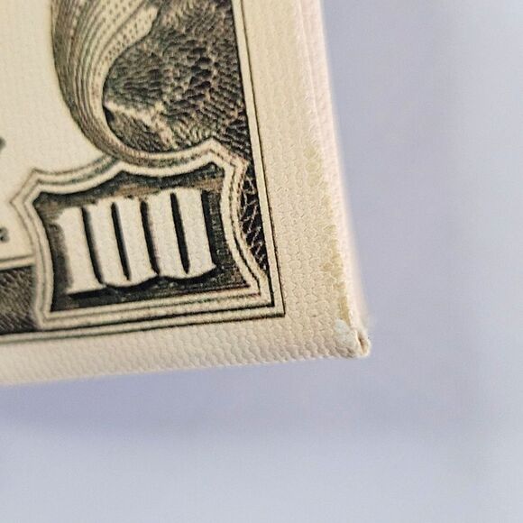 Cream Green $100 Bill Unisex Wallet Gag Gift College Card Holder - Picture 11 of 13